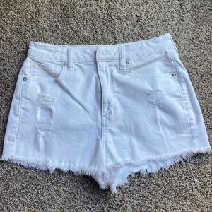 American Eagle White Jean Shorts